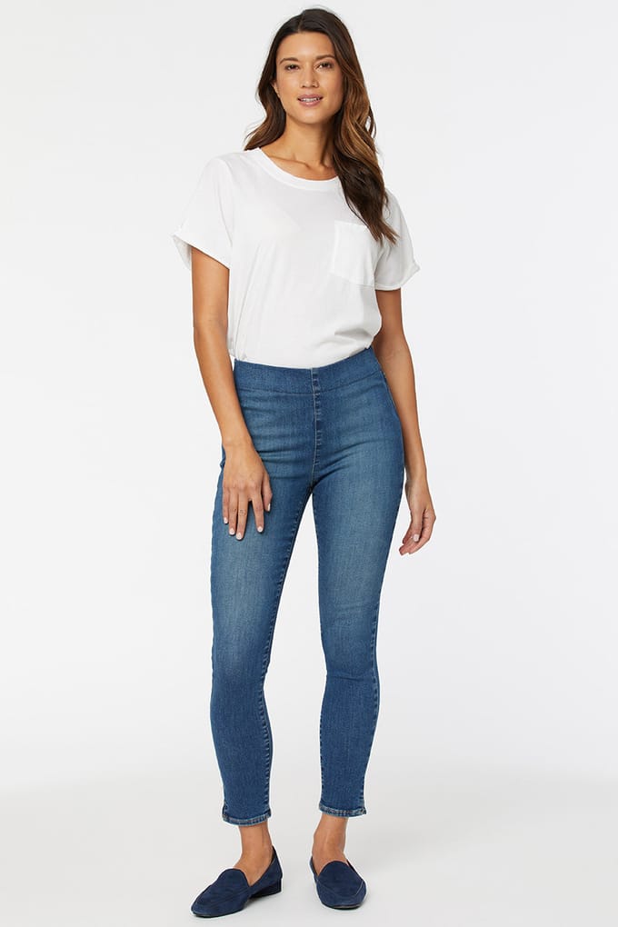 Pull-On Skinny Enkel Medium Blauwe SpanSpring™ Denim