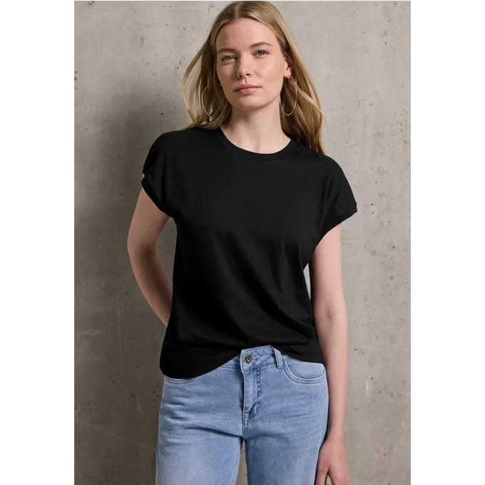 Shirt met schouderdetail