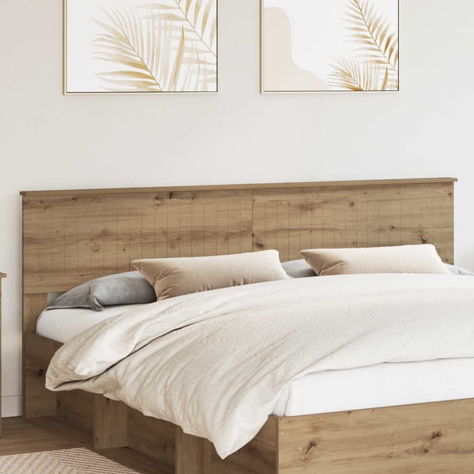 vidaXL Hoofdbord Artisan Eiken Bewerkt hout