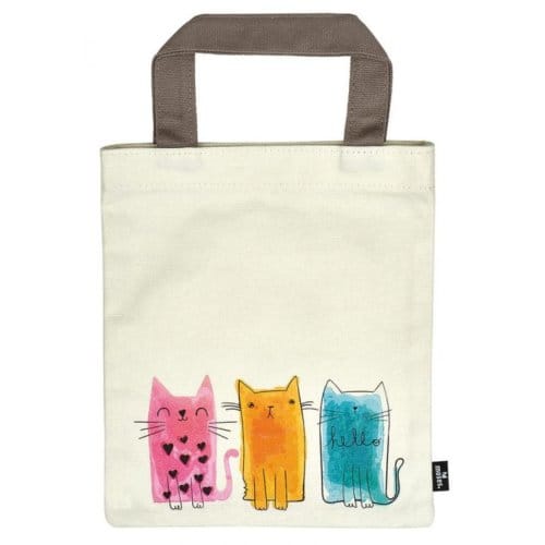 Libri_x boekentas katoen, formaat 20 x 25 cm. - katten