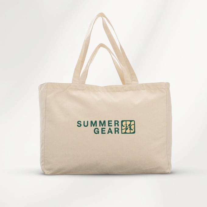 Strandtas groot XL met Rits - volledig afsluitbaar - Naturel - badtas