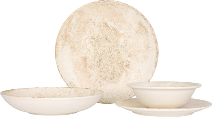 Bonna Serviesset (Medium) - Nacrous - 24 delig - 6 persoons - Porselein