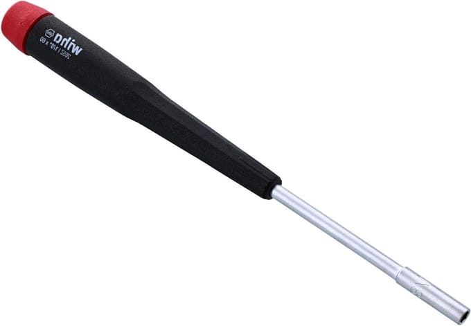 Moer Driver Schroevendraaier - Precisie Handvat - Precisiewerk - Nauwkeurig Gefreesd - 1/8 x 60mm - Grijs