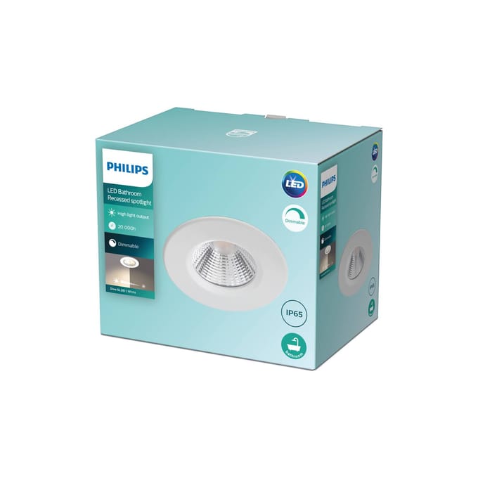 Philips Dive badkamerinbouwspot - 1-lichts - wit
