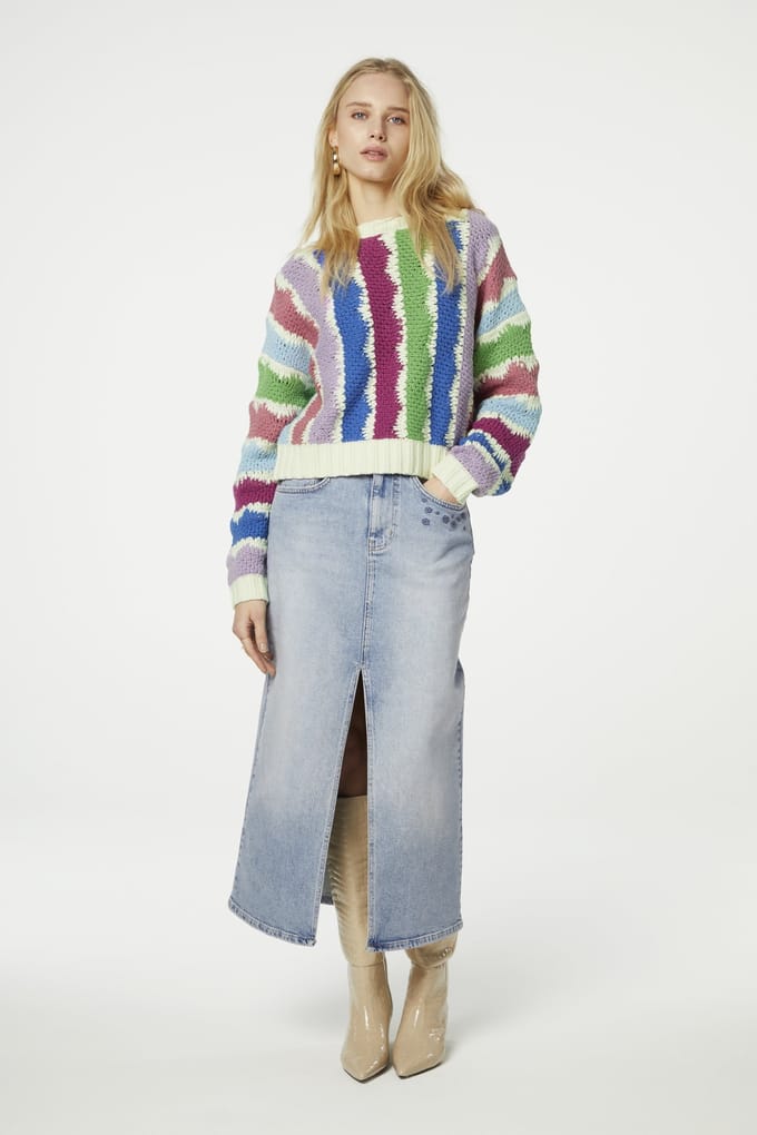 Fabienne Chapot Heath Pullover Multi Stripe Maat: M | Sweaters Outlet | Dames