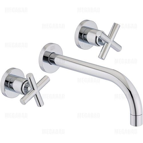 Dornbracht Tara. Dreiloch-Waschtisch-Wandbatterie 36712892-00