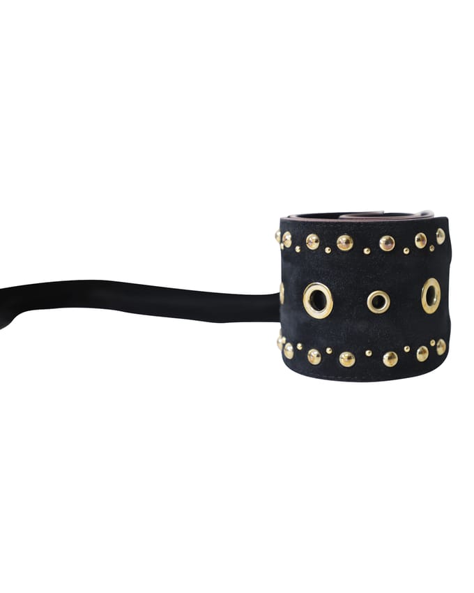 Maje Azalea Tassel Belt in Black Suede