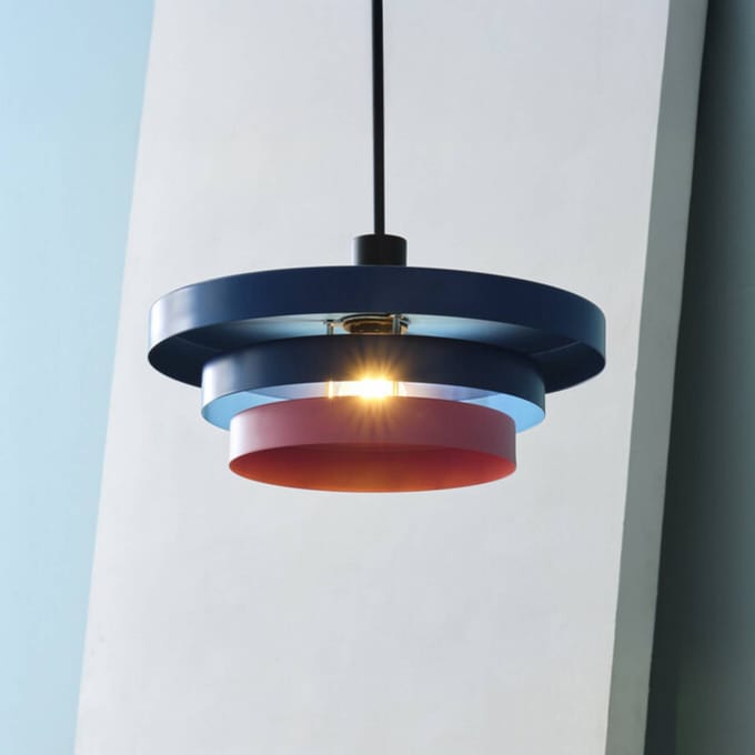 OSRAM Layers decoratieve hanglamp met E27 fitting, 400mm, IP20, metaal, blauw/roze