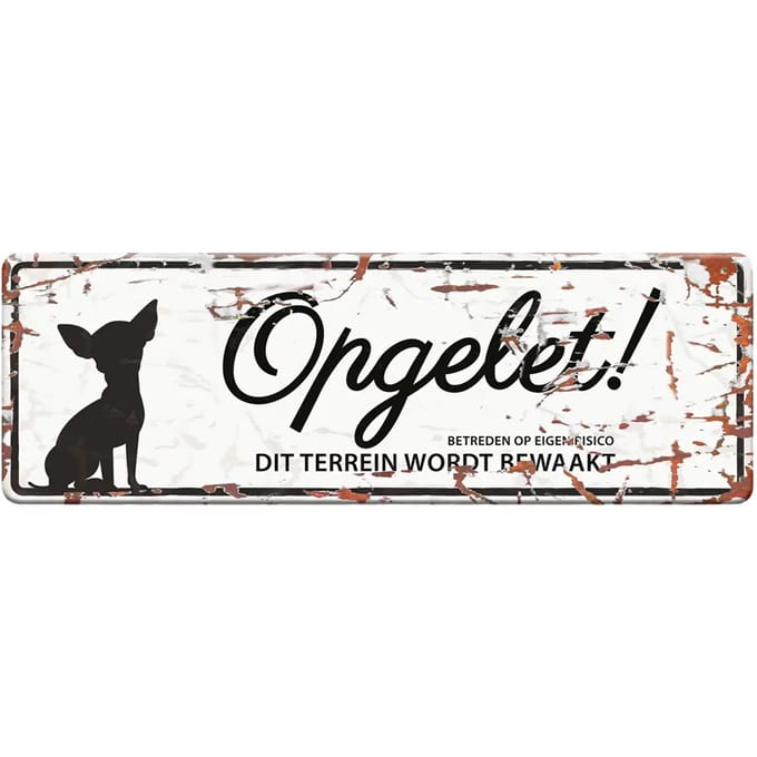Mini Chihuahua waarschuwingsbord n D&D Home