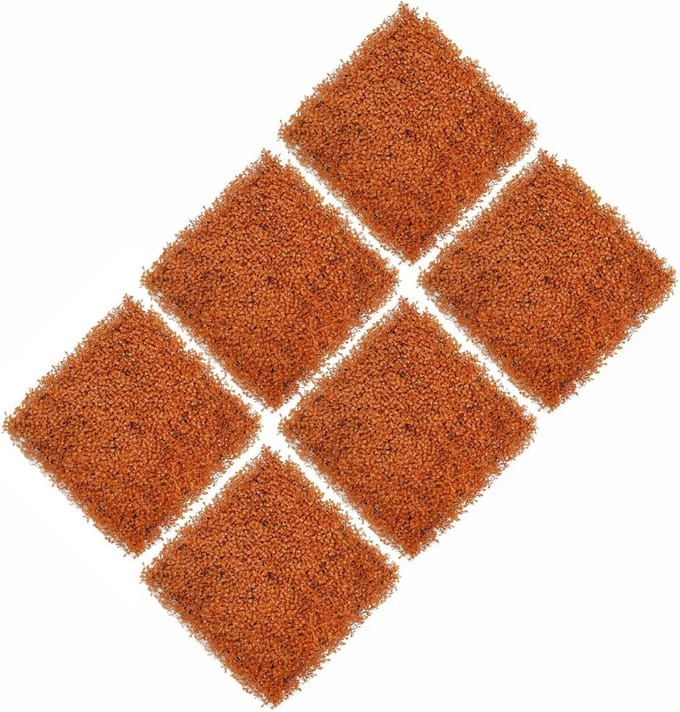 Kunstgras Panelen - Nepgazon Achtergrond - Muur Decoratie - UV-bestendig - 20x20 Inch - Oranje