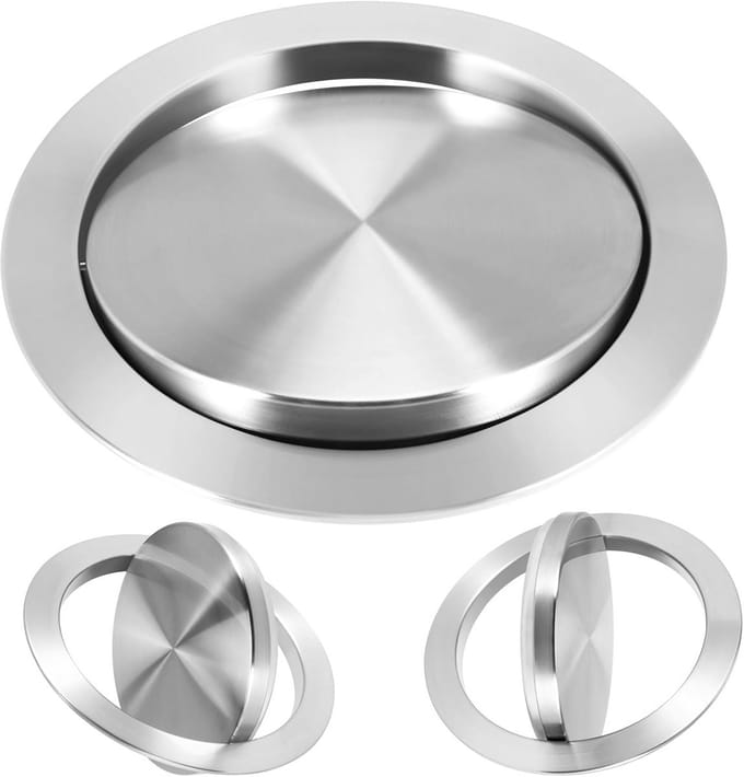 Ronde RVS Keuken Afvalbak Deksel Inbouw Swing Flip Deksel 230mm