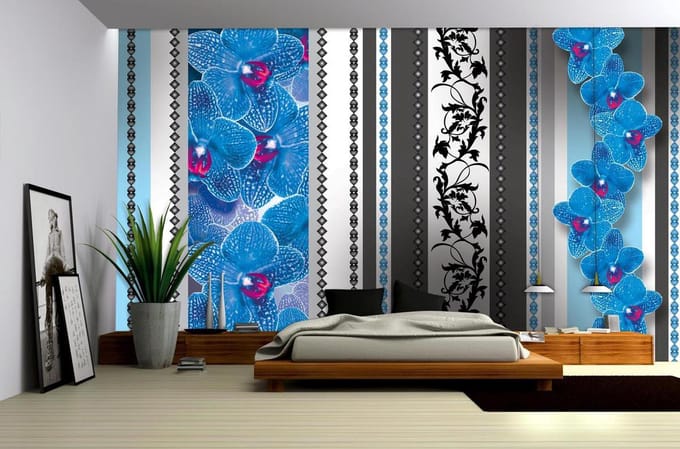 Poster | Blauw , Grijs | 104 x 70,5 cm