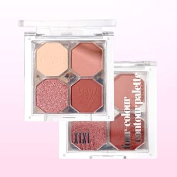xixi - Inspirational 4 Colors Eyeshadow - 1# Peach Cone #1 Peach Cone