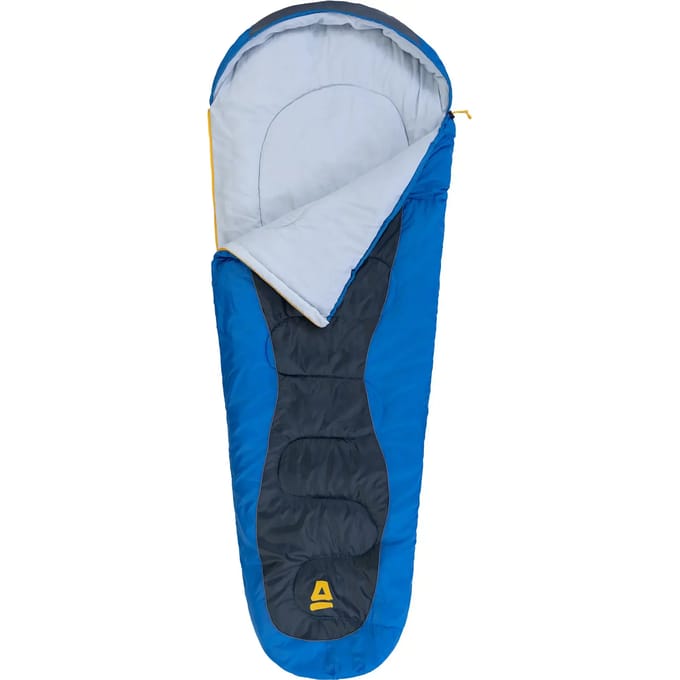 Abbey Camp Slaapzak - Mummie Model - Blauw - 220 x 80 cm - Tochtrand
