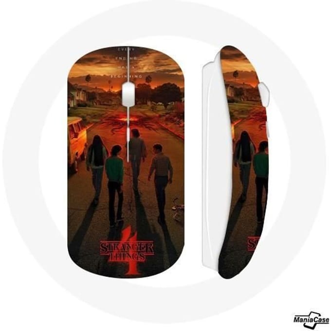Draadloze Muis - Stranger Things - Seizoen 4 - WiFi USB-stick inbegrepen - Compatibel met Mac en PC - Wit
