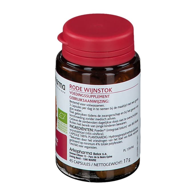 Arkocaps Vitiven Rodewijnstok Bio 45 Capsules