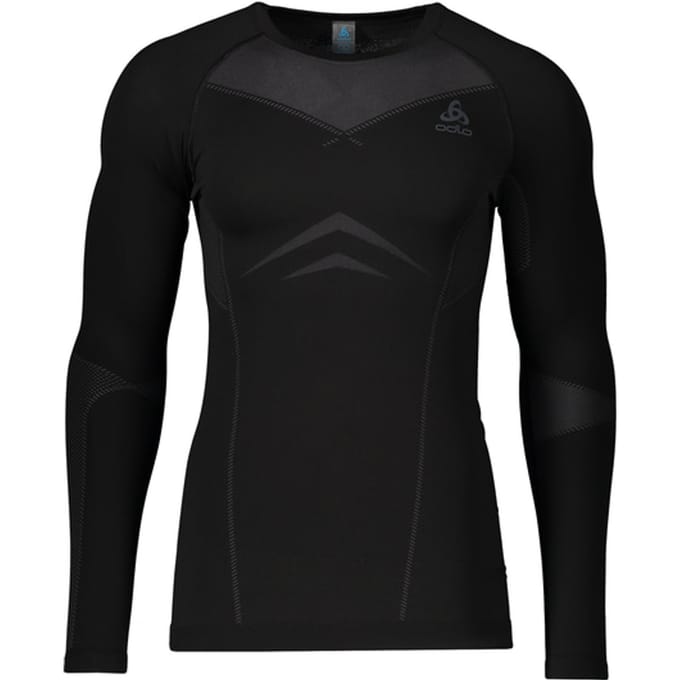 Odlo Performance Fundamentals Light L/s Crew Ondergoed Shirt Zwart