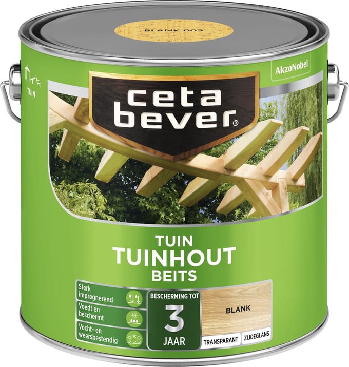 Cetabever - Tuinbeits Tuinhout Transparant - Blank - 2,5 L