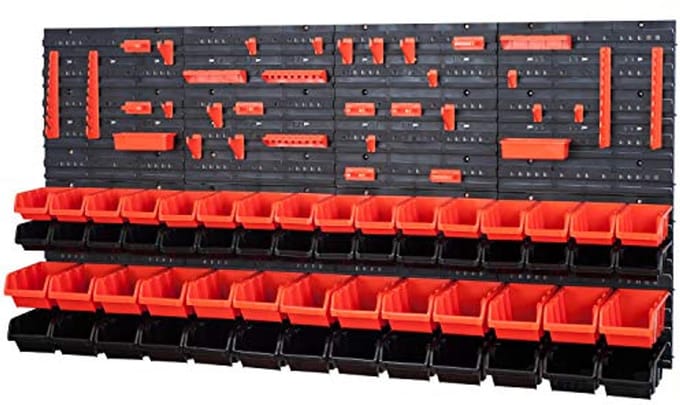 58 Opbergdozen met Wandplank 160 x 80 cm voor Gereedschap