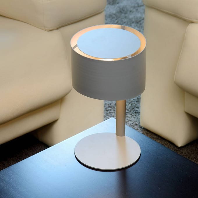 Lucide KNULLE - Tafellamp - Ø 15 cm - 1xE14 - Grijs