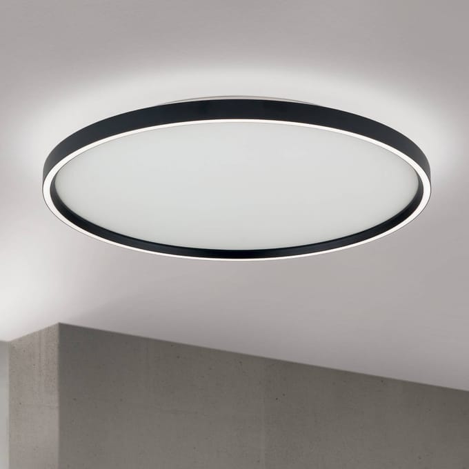 ORION LED plafondlamp MASCA, zwart, Ø 60 cm, CCT, metaal, dimbaar