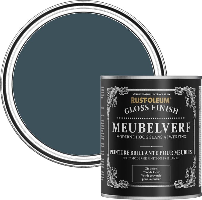 Rust-Oleum Donkerblauw Meubelverf Hoogglans - Avondblauw 750ml