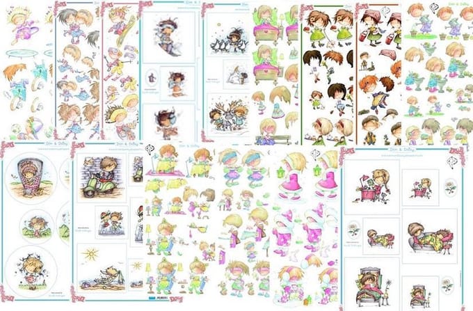 Mariane Design - Knipvellen assortiment "Don & Daisy" 10 stuks