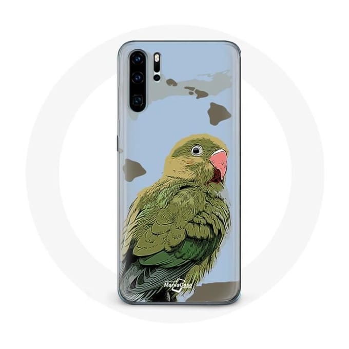 Hoesje voor Huawei P30 pro Parkieten Vogels groen groen