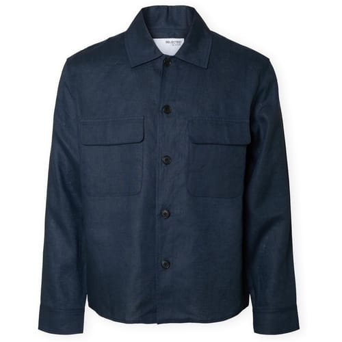 Mantel Selected Relaxed Overshirt - Wyatt Linen - Outer Space