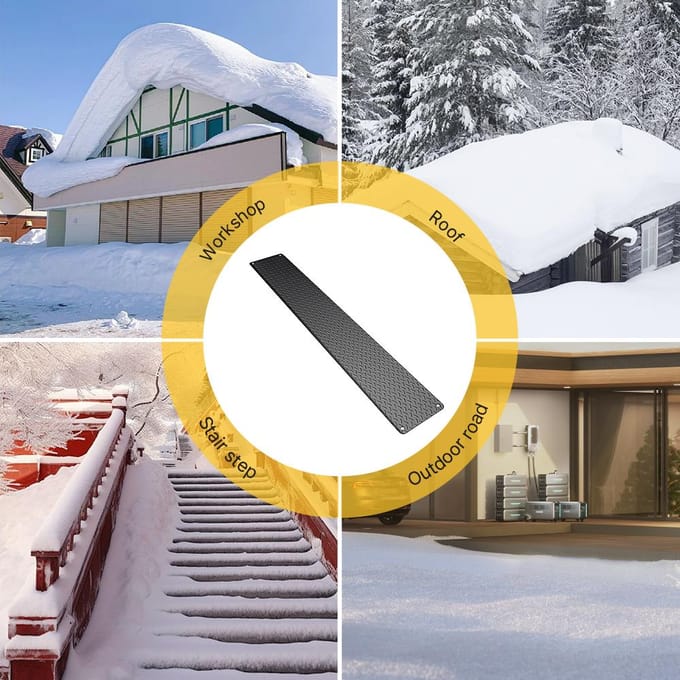 Aansluitbare sneeuwsmeltmat 10x30in antislip elektrisch verwarmde loopmat met stroomkabel Snel 10x30in US plug black