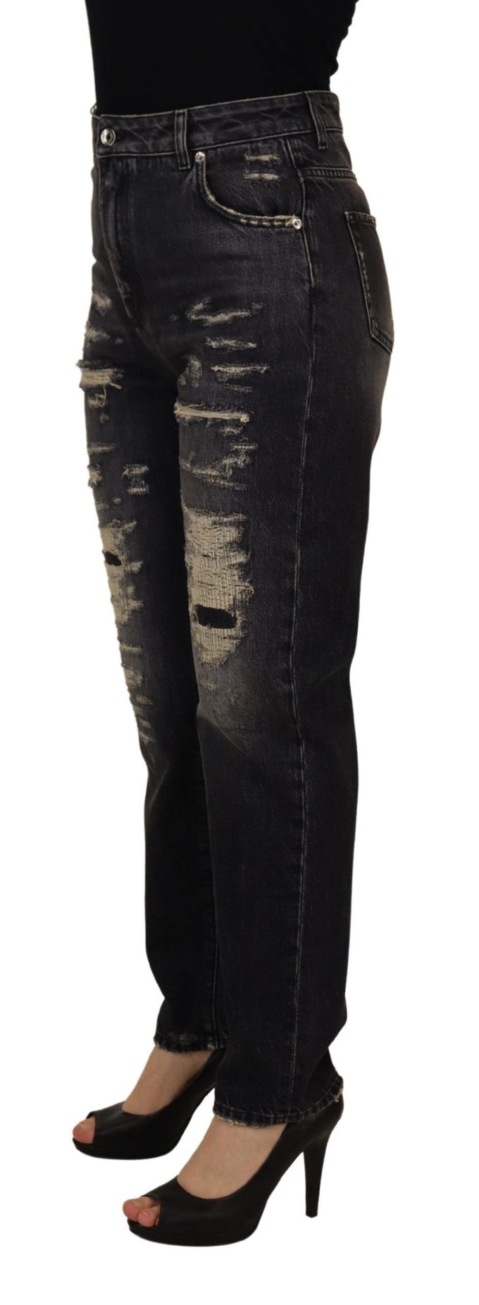 Dolce Gabbana Versleten Jeans Gescheurde Jeans