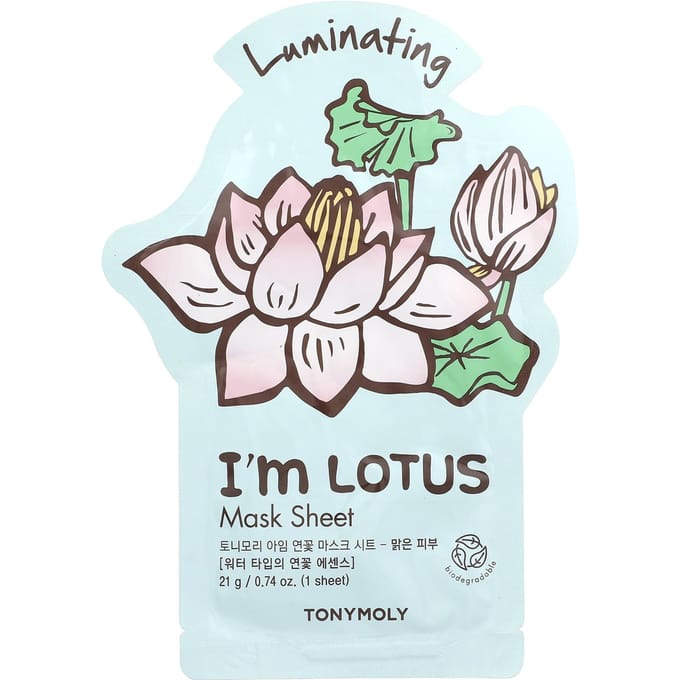 Ik ben Lotus, Luminous Beauty Maskerblad, 1 vel, 21G(0.74Oz) white