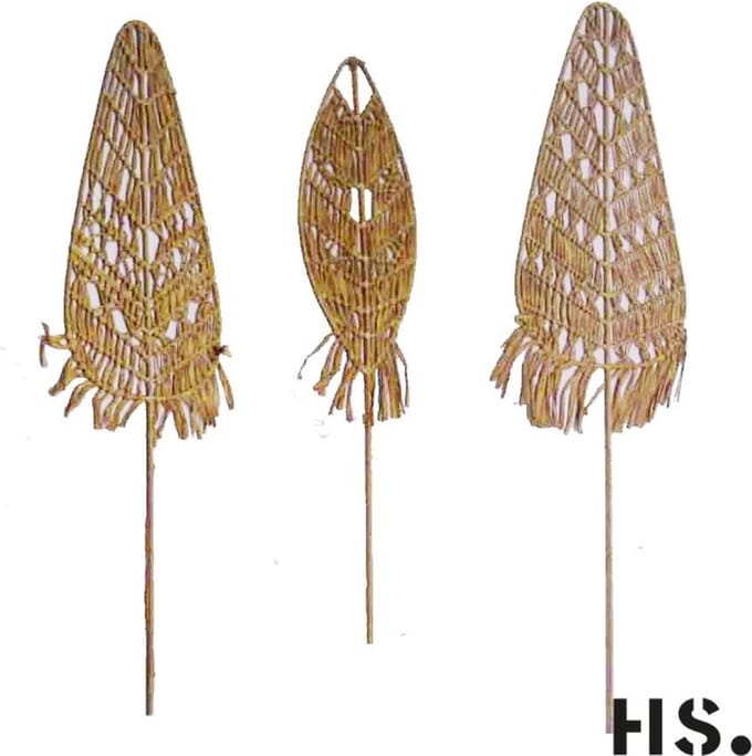 Deco Leaf Santo Staand - Set van 3 Stuks - 92 cm
