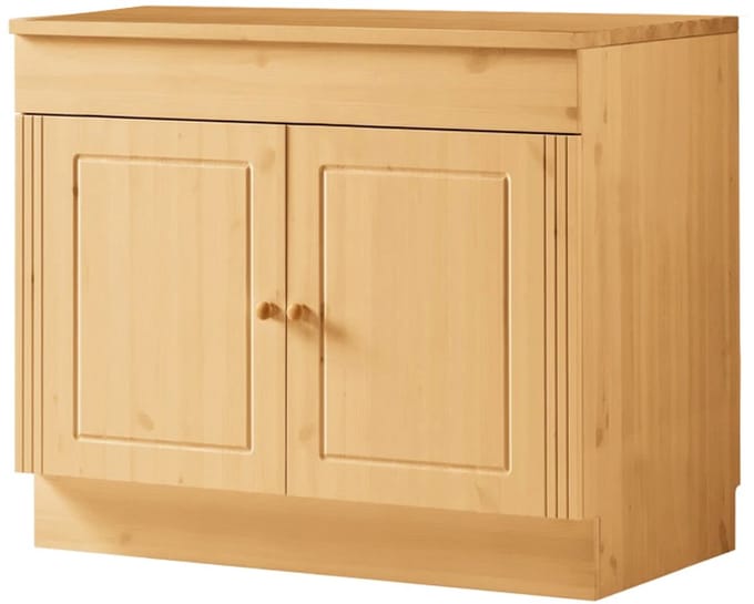 Anita-Gootsteenkast - 2-Deurs - Wit Grenen