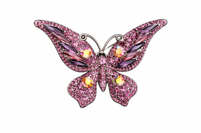 Vlinderbroche - Elegante Broche met Kristallen | Twinolo