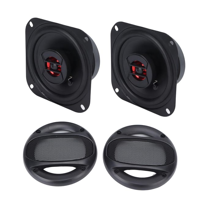1 Paar 4,2 inch Auto Audio Stereo Luidsprekers Universele Koepel Tweeter 4 Ohm Luidsprekers voor Automobiel black