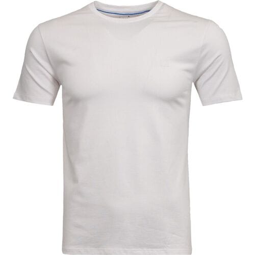 Ragman T-Shirt Uni Round Neck Keep Dry Finish Wit / male