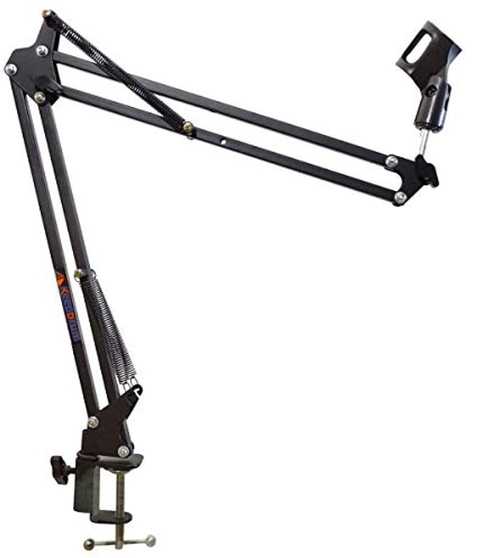 Tafelmicrofoonarm voor Podcasters en Broadcasters | Microfoonstatief met 360° Zwenkarm