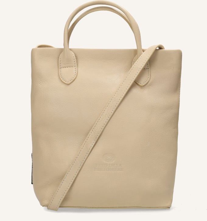 Fred De La Bretoniere Vicky Medium Handtas Dames - Leer - Taupe
