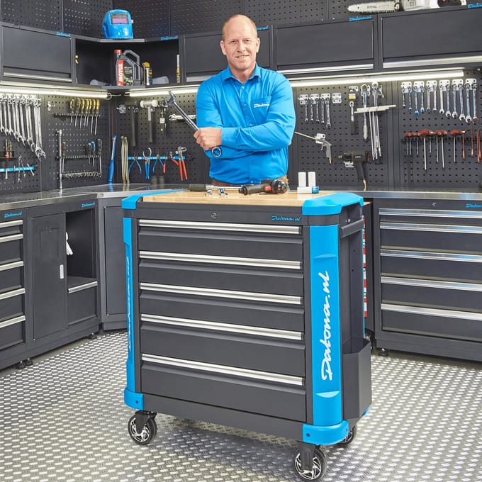 Datona® Verrijdbare gereedschapswagen XL - Premium serie - Blauw