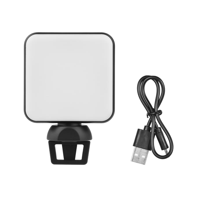 Andoer W36 Mini LED-videolamp Draagbare fotografielamp met instelbare kleurtemperatuur van 5600K zwart