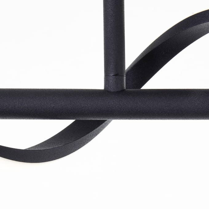 Brilliant lamp Eunice LED plafondlamp mat zwart 22 W LED geïntegreerd
