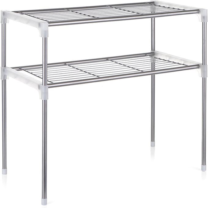 Étagère a deux niveaux multifonctions 2-Tier gray