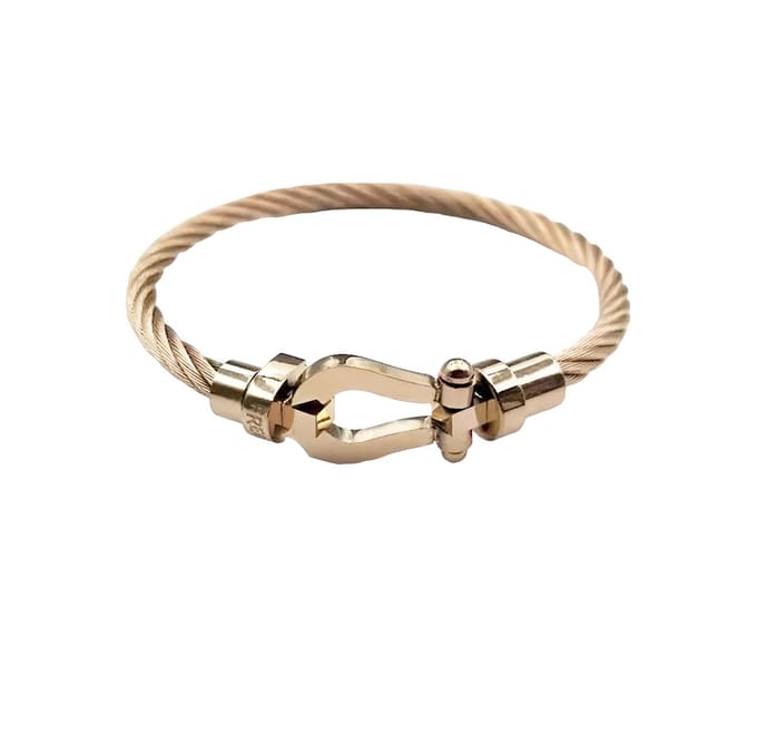 Armband - Draad Rosé & Rosé - Elegante Armband - Luxe Armband - RVS