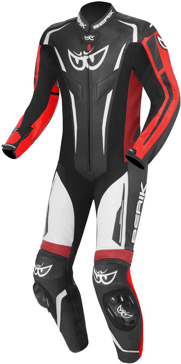 Berik RSF-Teck Perforated Zwart Wit Rood 1-Delig Motorpak - Racepak