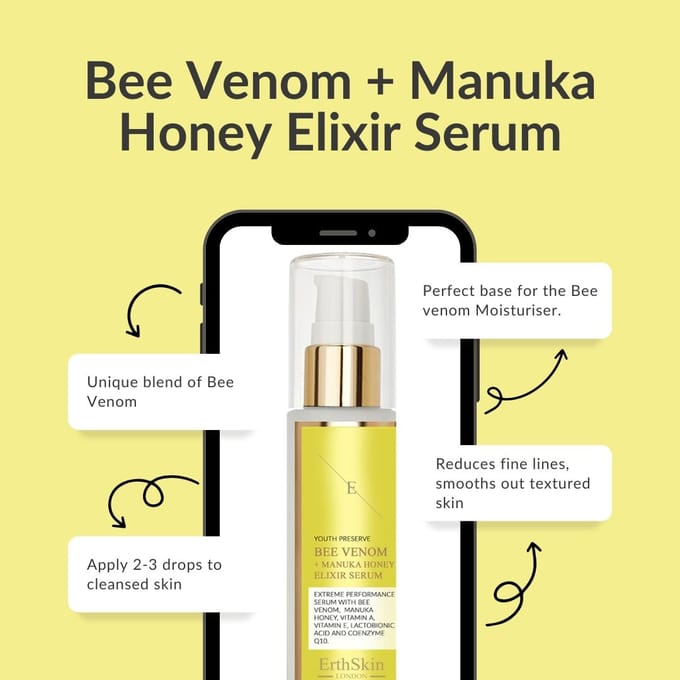 ErthSkin London Bijenaders + Manuka Honing Elixir Serum 60