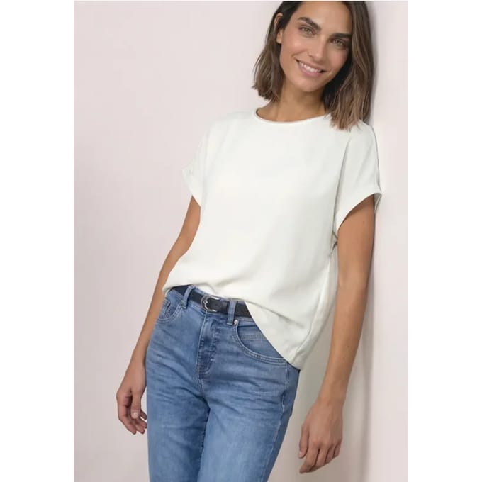 2-in-1-Shirt van chiffon met boothals