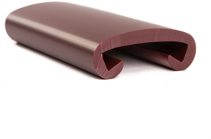 Rubbermagazijn - Trapleuningprofiel - PVC - bordeaux - BxH=40x8mm - Lengte 25 meter