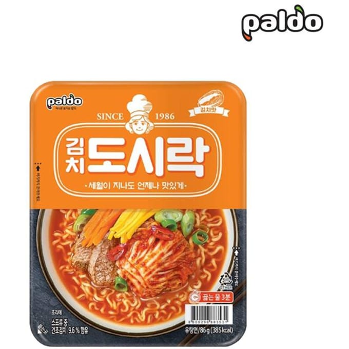 Paldo Kimchi Dosirak(Dosirac) Cup Ramen 86g (4 Verschillende Hoeveelheden) 1 gray