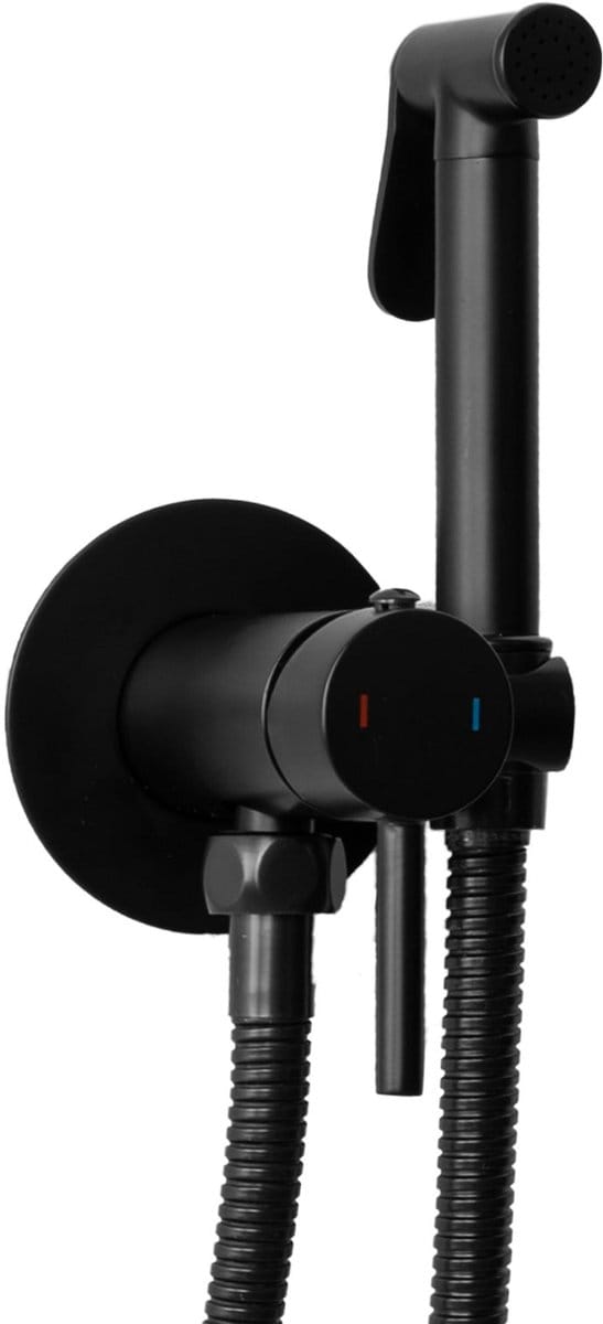 Rea Lungo Loop Black - Inbouw Bidetmengkraan - Zwart